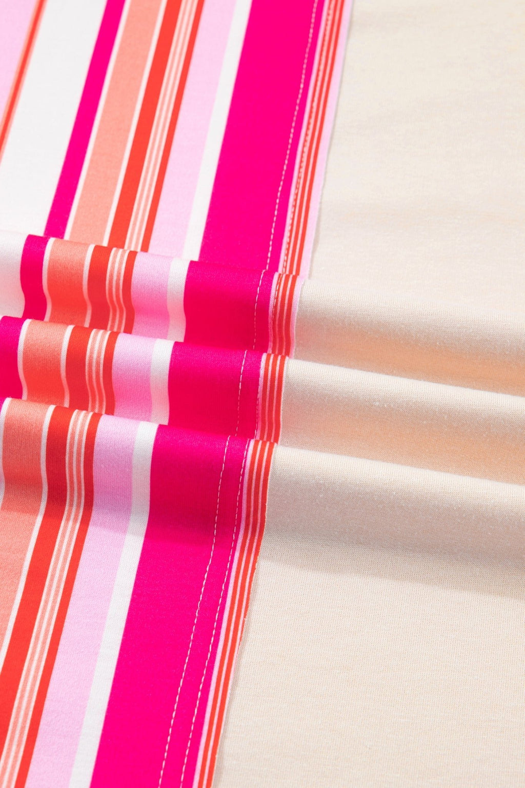 Flower Patch Stripe Colorblock Short Sleeve Top - Rooted & Reckless Co.