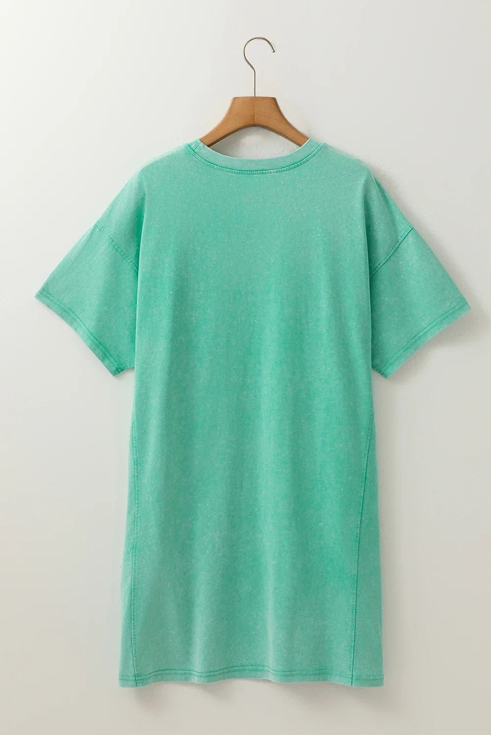 Flower Patchwork Mineral Wash Mini T-Shirt Dress - Rooted & Reckless Co.