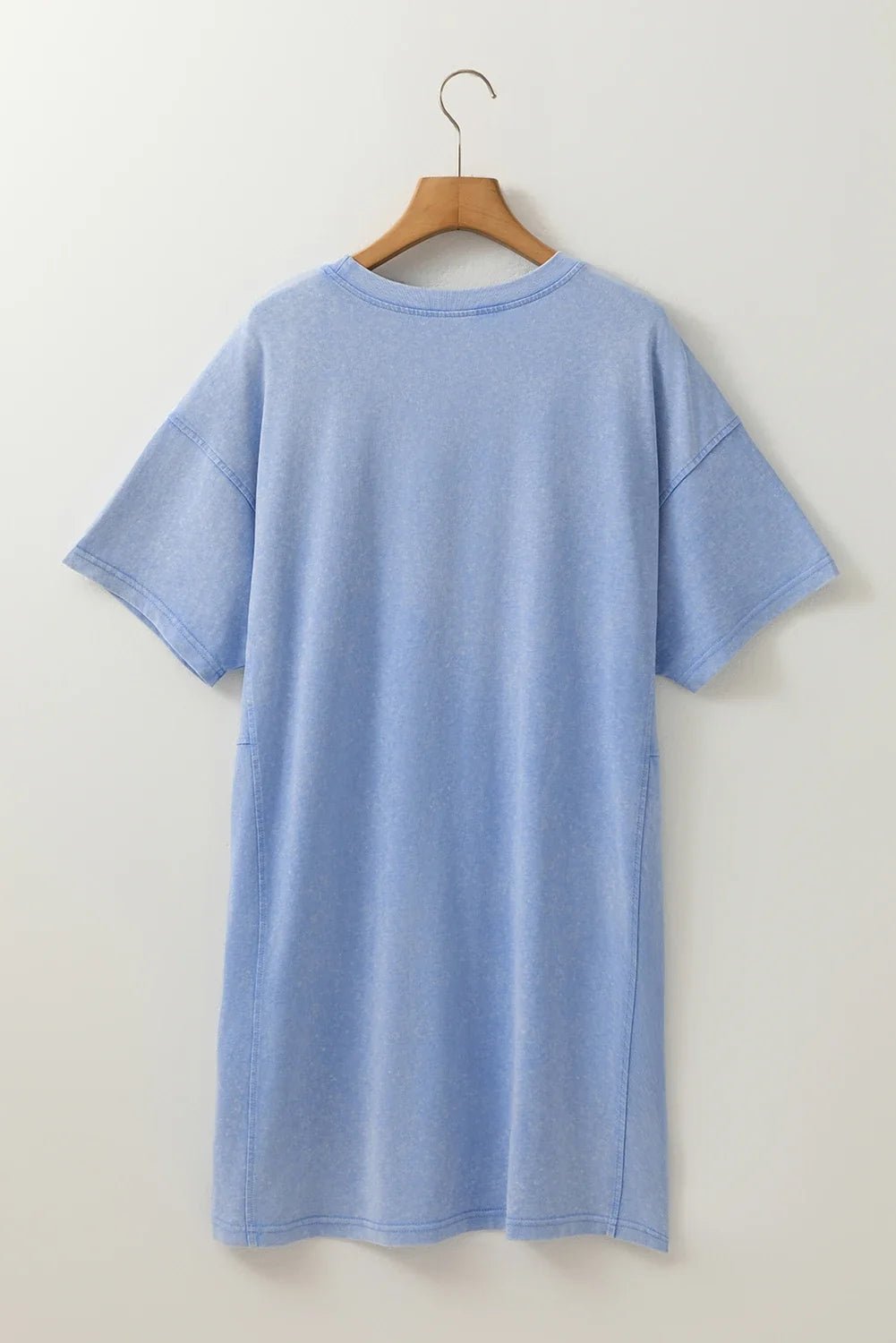 Flower Patchwork Mineral Wash Mini T-Shirt Dress - Rooted & Reckless Co.