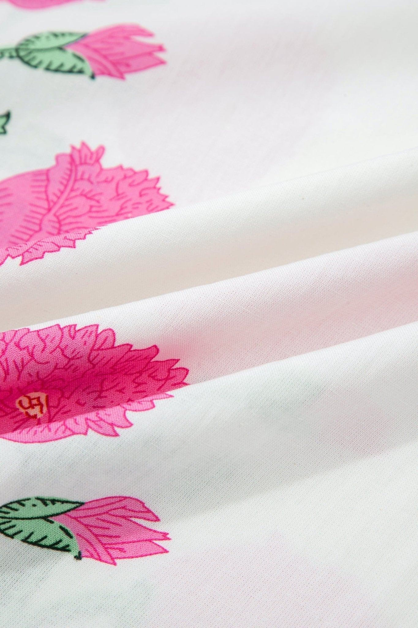 Flower Scallop Contrast Trim Short Sleeve Blouse - Rooted & Reckless Co.