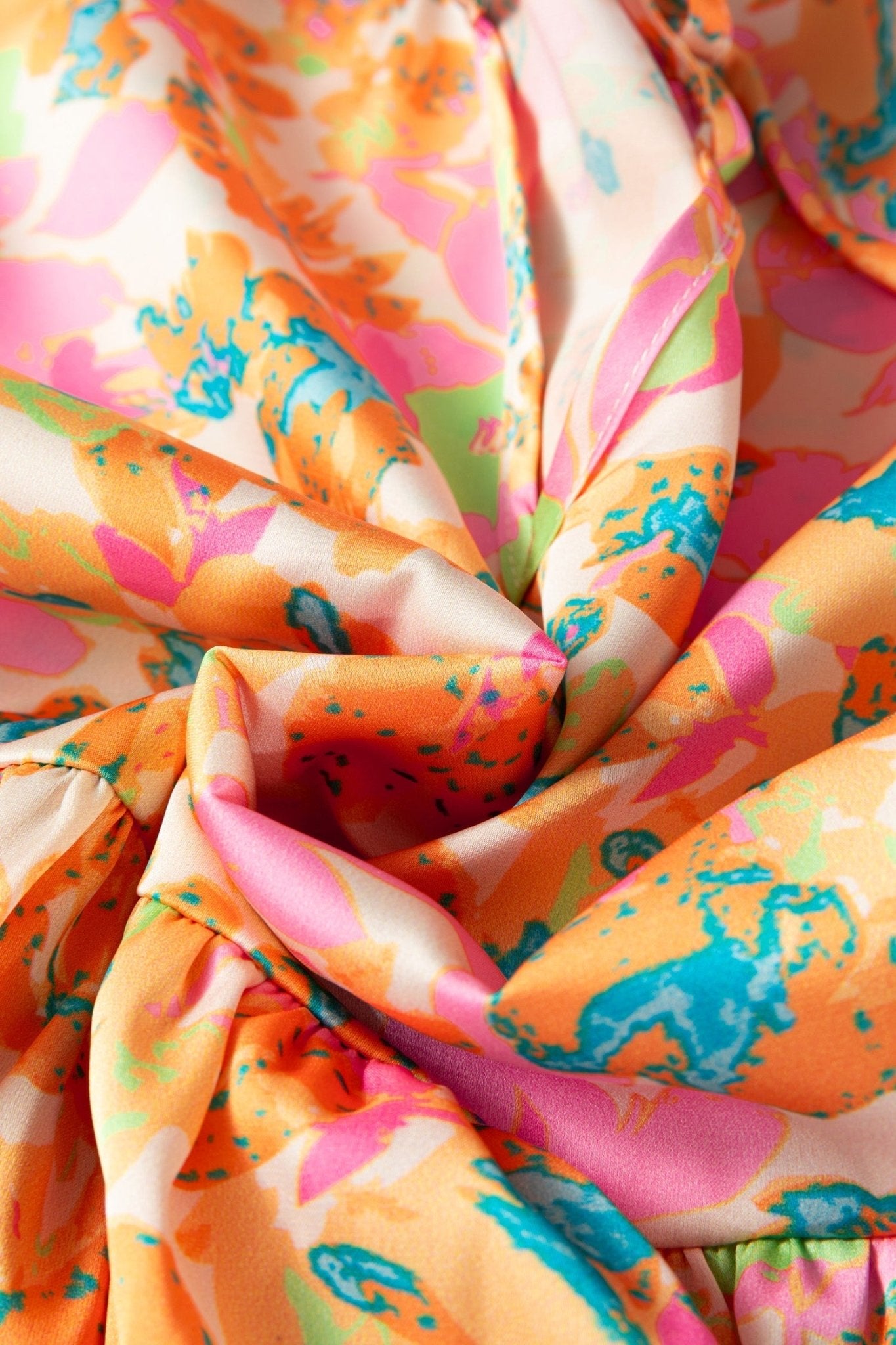Flower Split V-Neck Short Sleeve Blouse - Rooted & Reckless Co.