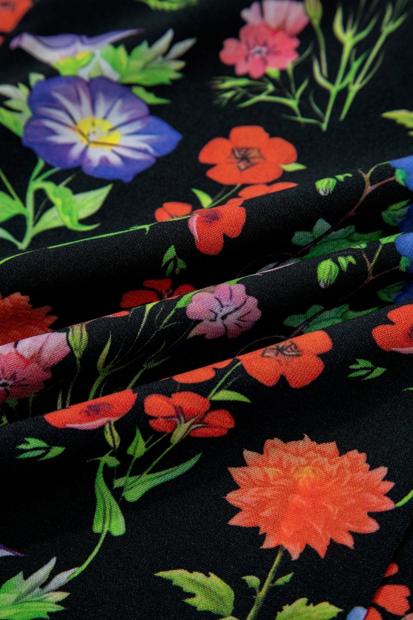 Flower Tiered Flutter Sleeve V-Neck Blouse - Rooted & Reckless Co.
