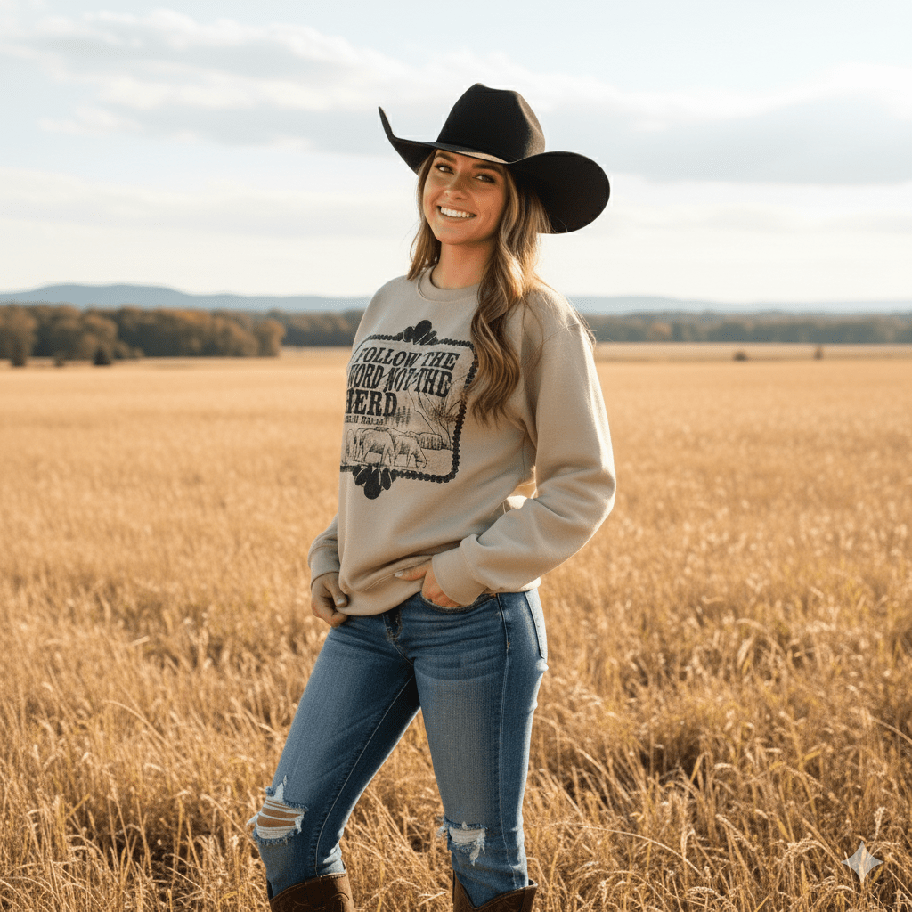 Follow The Word Not The Herd Graphic Sweatshirt - Rooted & Reckless Co.