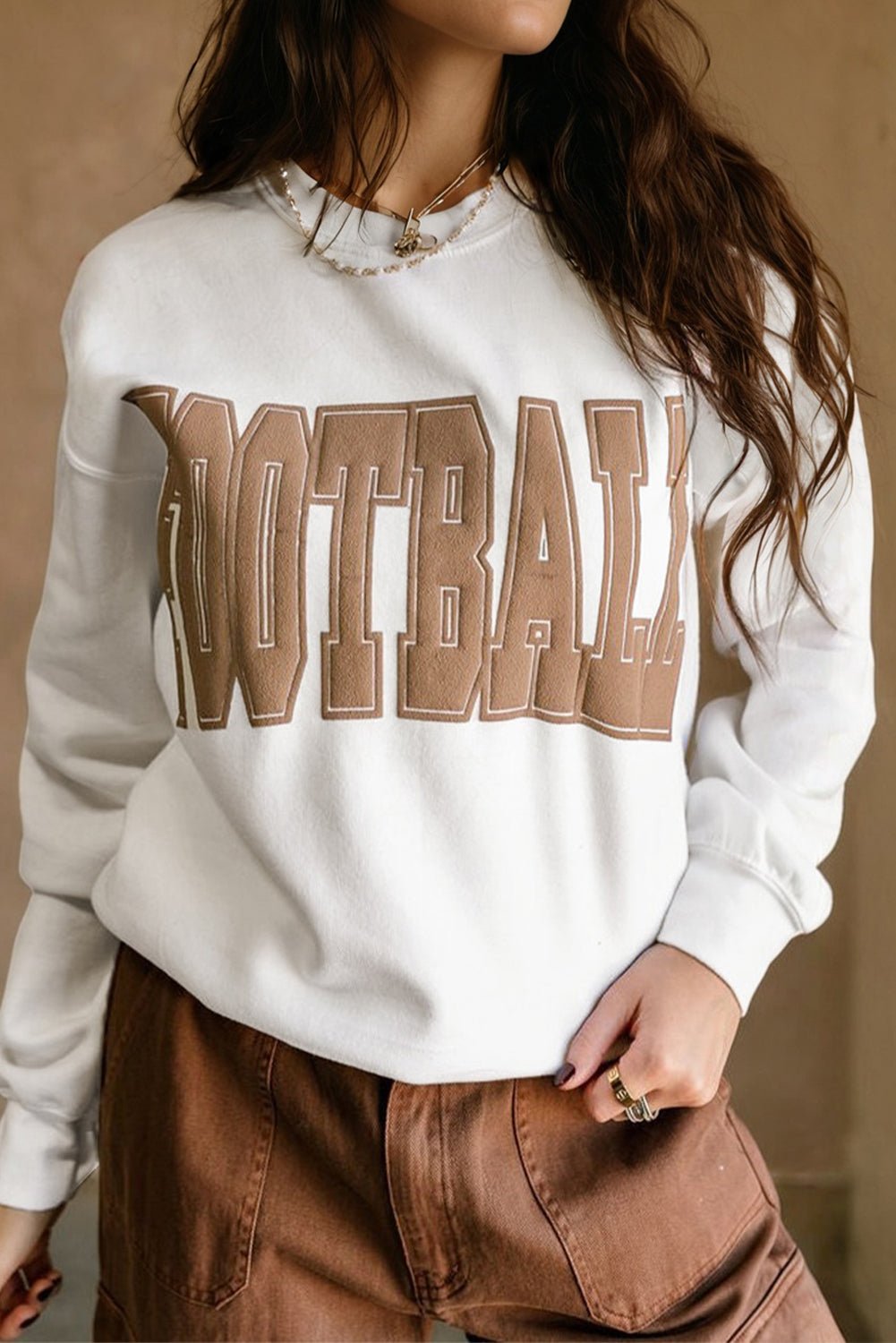 FOOTBALL Drop Shoulder Crewneck Sweatshirt - Rooted & Reckless Co.