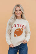 Football Drop Shoulder Knit Top Sweater - Rooted & Reckless Co.
