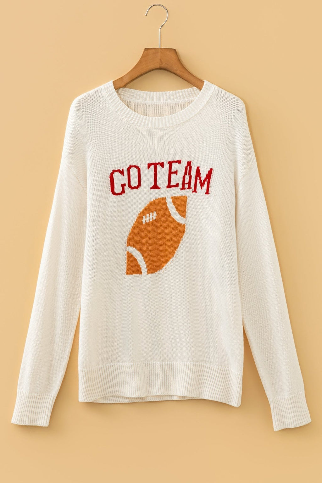 Football Drop Shoulder Knit Top Sweater - Rooted & Reckless Co.
