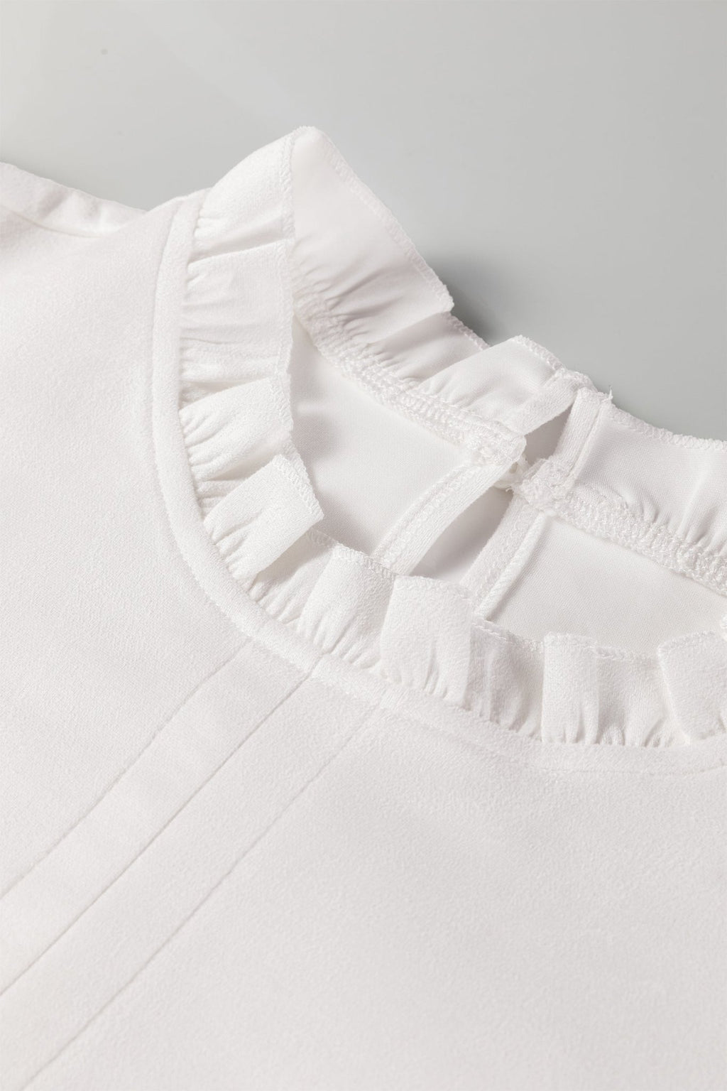Frilled Round Neck Puff Sleeve Mini Dress - Rooted & Reckless Co.