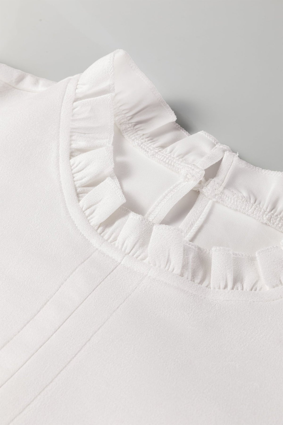 Frilled Round Neck Puff Sleeve Mini Dress - Rooted & Reckless Co.