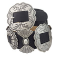 Fully Packed Concho Wide Western Belt — 2-Inch Width with 9 Conchos - Rooted & Reckless Co.