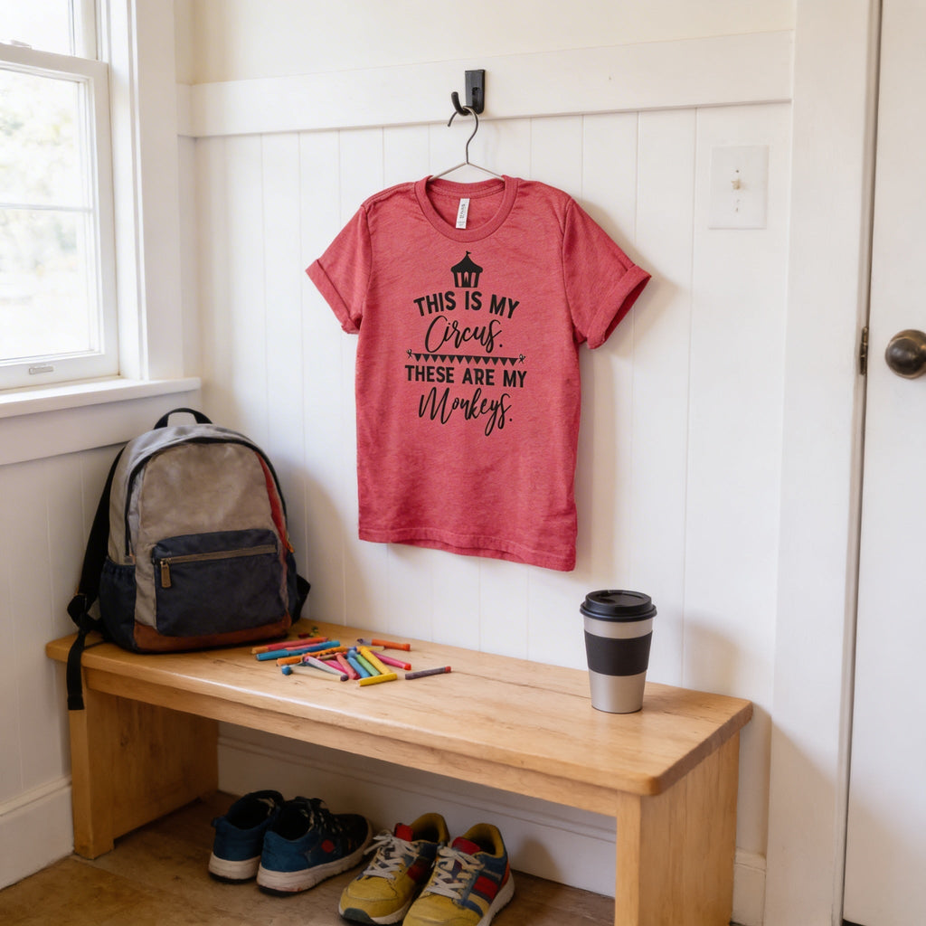 Funny Mom Shirt - Cute Mom Tee With Humorous Circus Monkeys Quote - Rooted & Reckless Co.