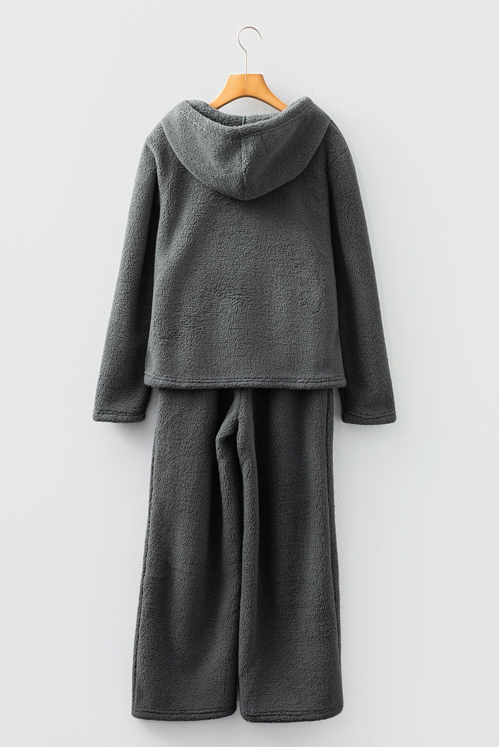 Fuzzy Drawstring Hoodie and Pants Lounge Set - Rooted & Reckless Co.
