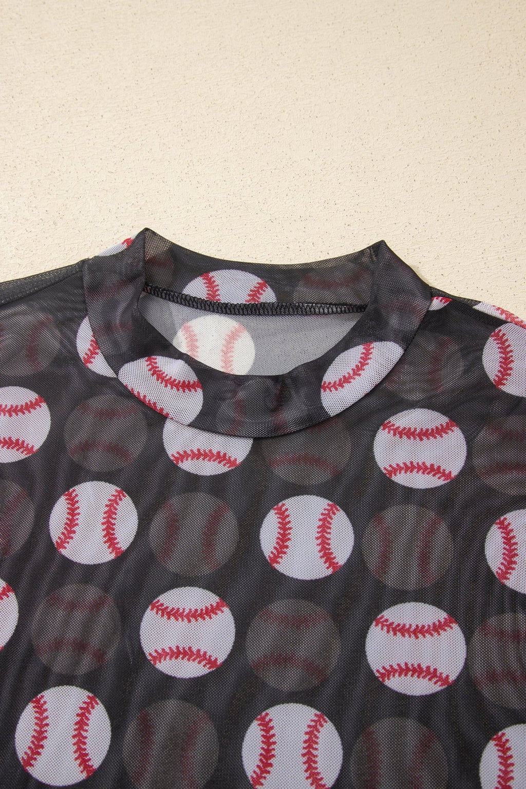 Game Day Baseball Sheer Mesh Long Sleeve Top - Rooted & Reckless Co.