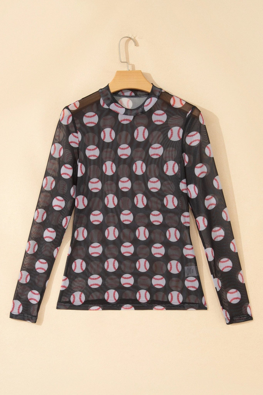 Game Day Baseball Sheer Mesh Long Sleeve Top - Rooted & Reckless Co.