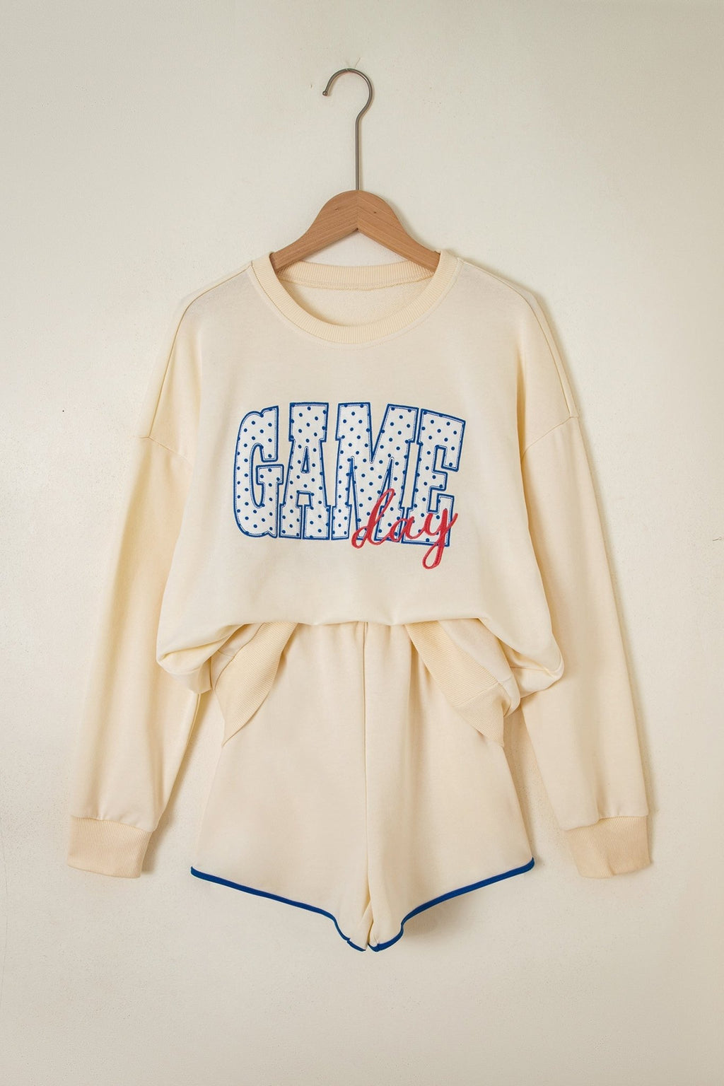 Game Day Crew Neck Sweatshirt & Shorts Set - Rooted & Reckless Co.
