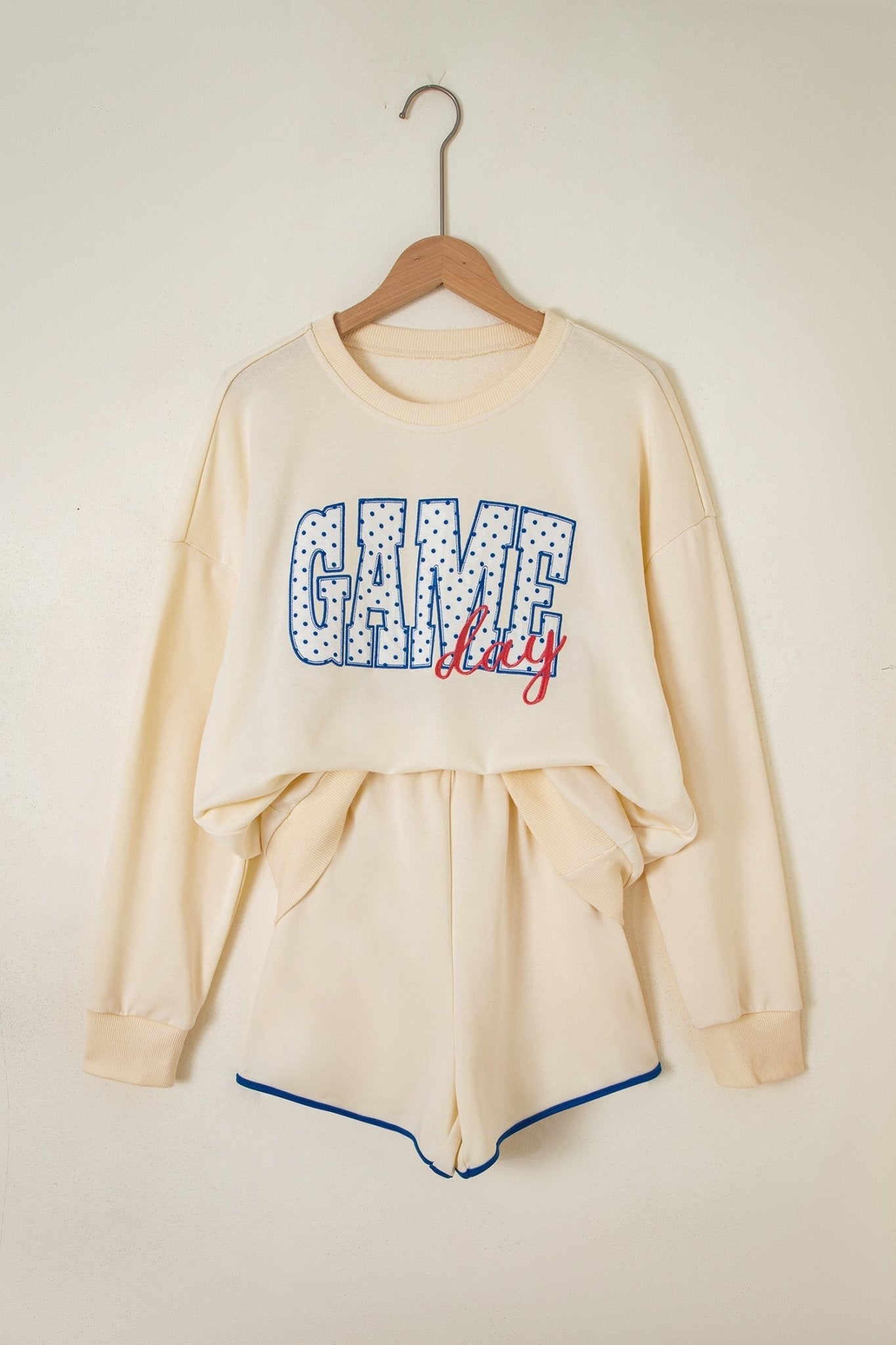 Game Day Crew Neck Sweatshirt & Shorts Set - Rooted & Reckless Co.