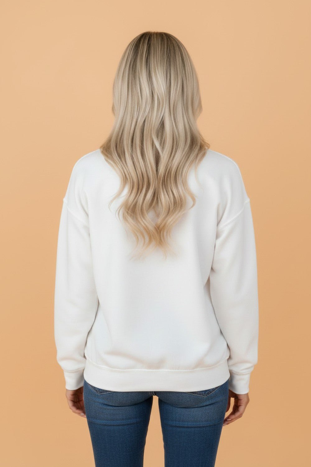 Game Day Embroidered Slogan Rugby Long Sleeve Sweatshirt - Rooted & Reckless Co.