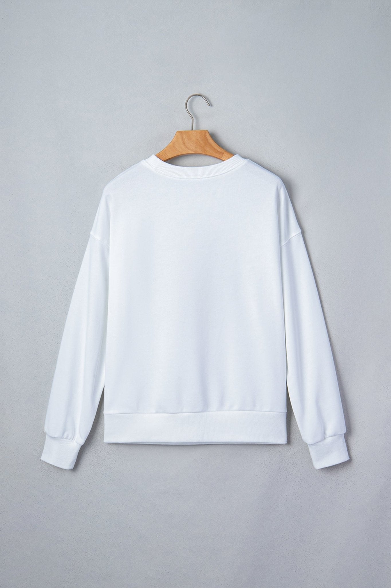 Game Day Embroidered Slogan Rugby Long Sleeve Sweatshirt - Rooted & Reckless Co.