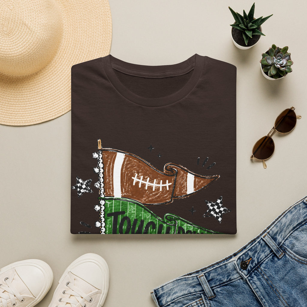 Game Day Football Tee — 'Touchdown' Pennant Graphic T-Shirt - Rooted & Reckless Co.