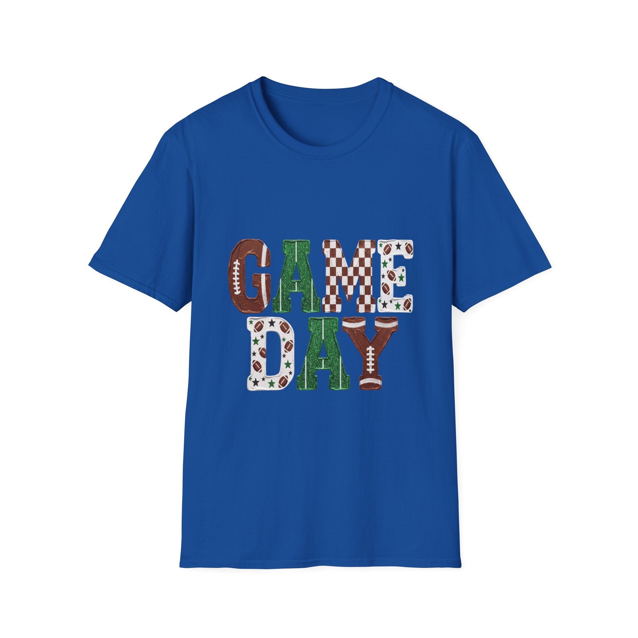 Game Day T-Shirt — Sports Pattern Lettering (Football & Team) - Rooted & Reckless Co.