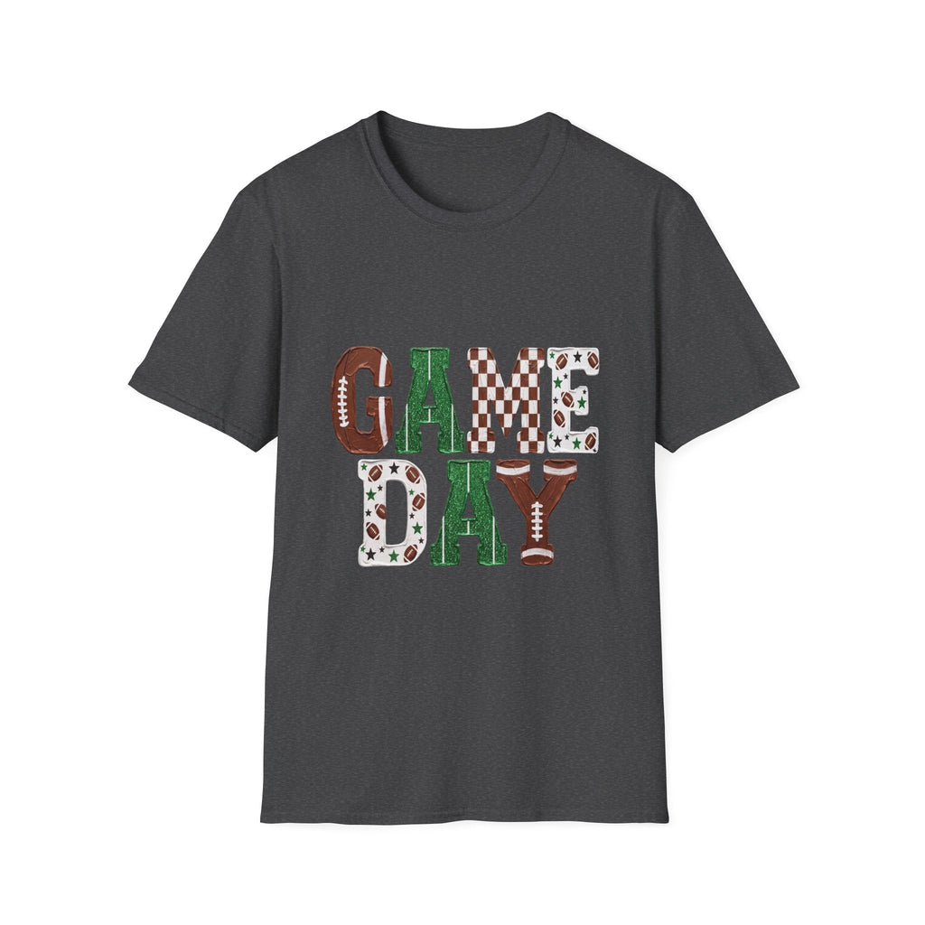 Game Day T-Shirt — Sports Pattern Lettering (Football & Team) - Rooted & Reckless Co.