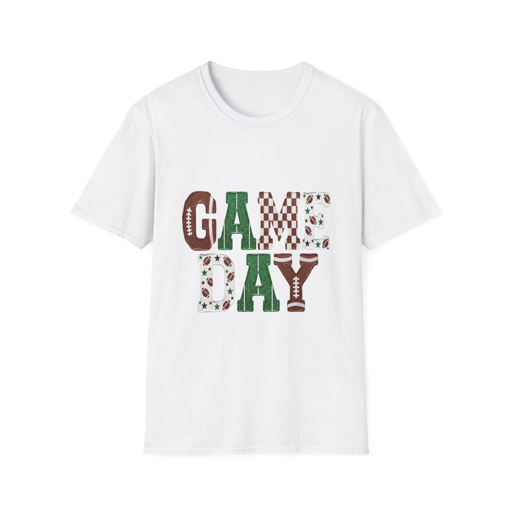 Game Day T-Shirt — Sports Pattern Lettering (Football & Team) - Rooted & Reckless Co.