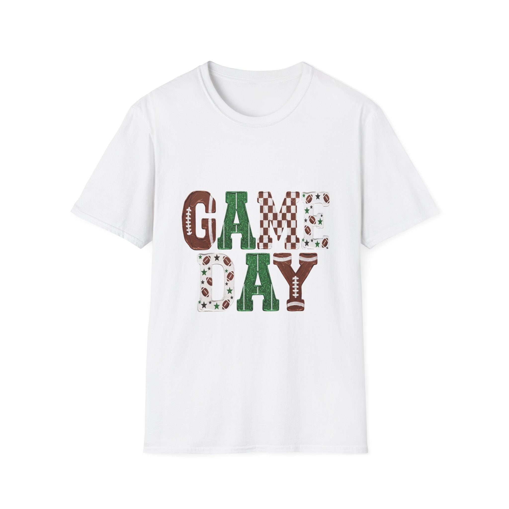 Game Day T-Shirt — Sports Pattern Lettering (Football & Team) - Rooted & Reckless Co.