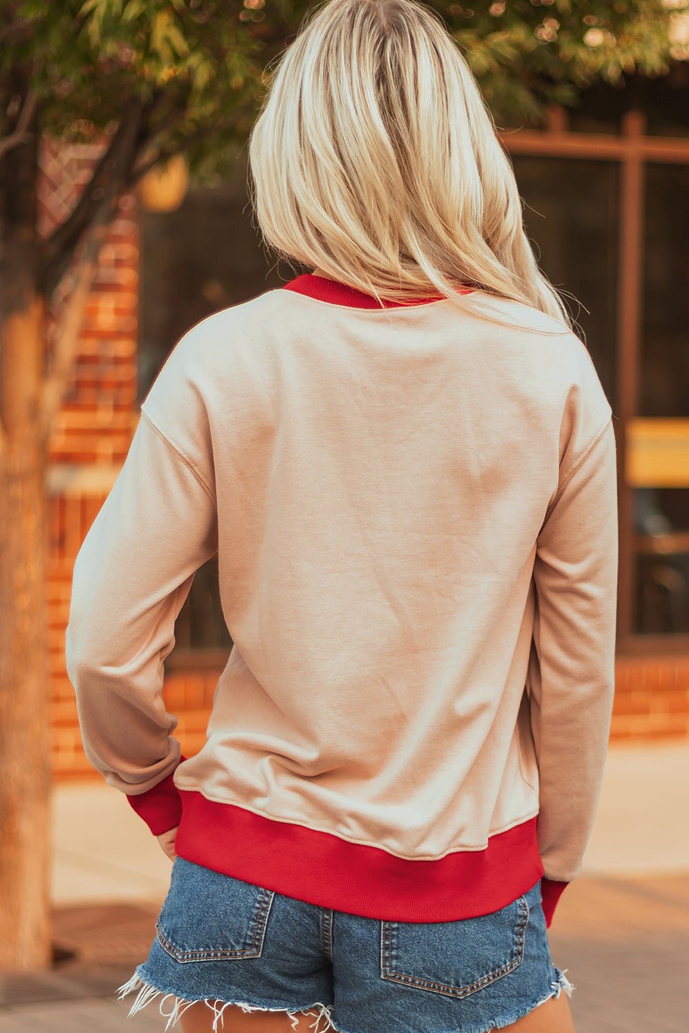 GAME DAY Varsity Stripe Crewneck Sweatshirt - Rooted & Reckless Co.