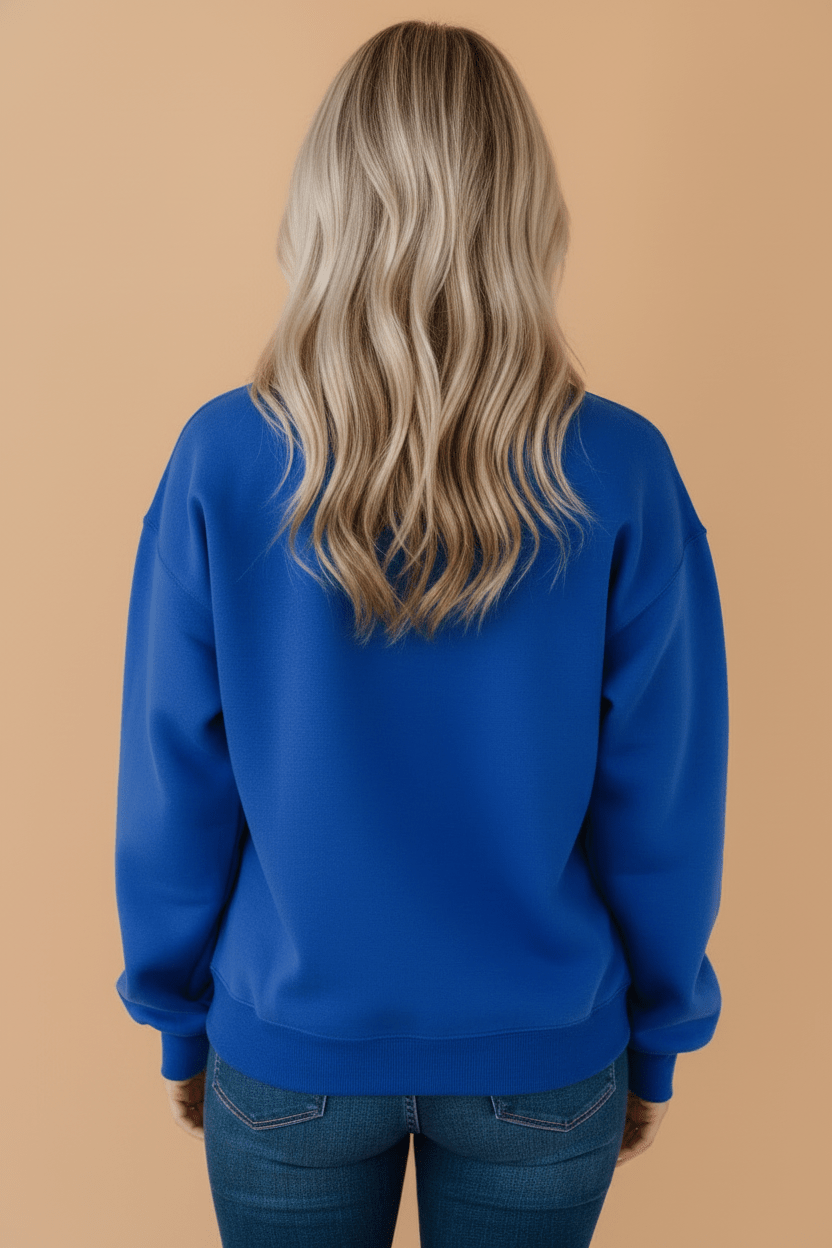 GAMEDAY Embroidered Patch Long Sleeve Sweatshirt - Rooted & Reckless Co.