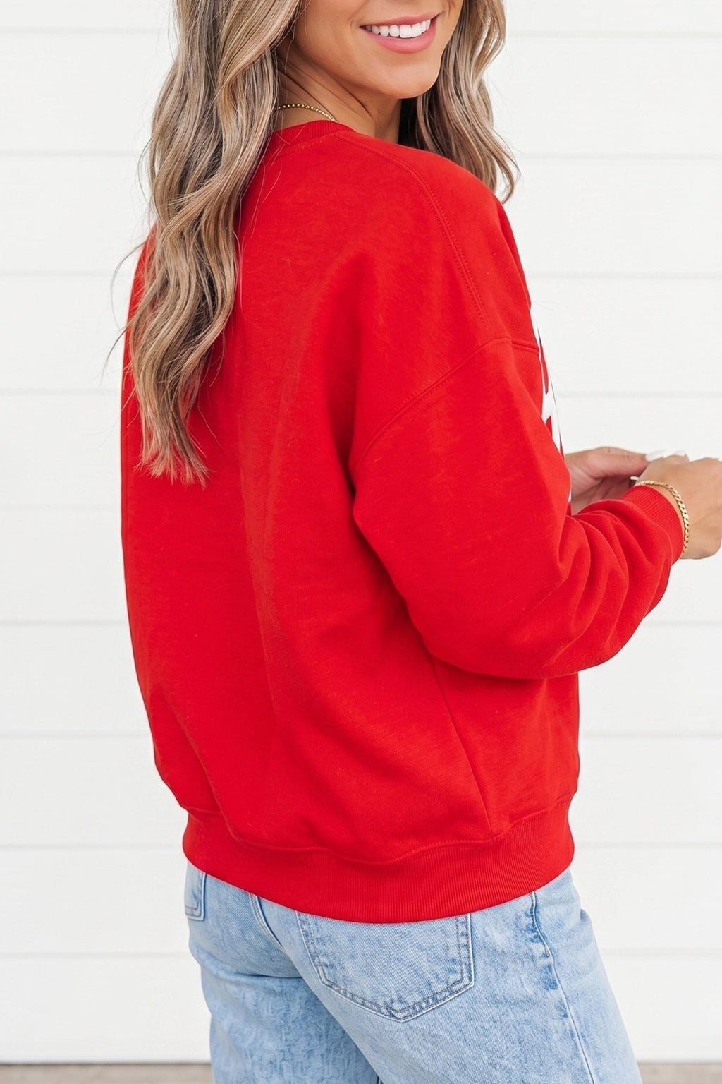 GAMEDAY Embroidered Patch Pattern Sweatshirt - Rooted & Reckless Co.