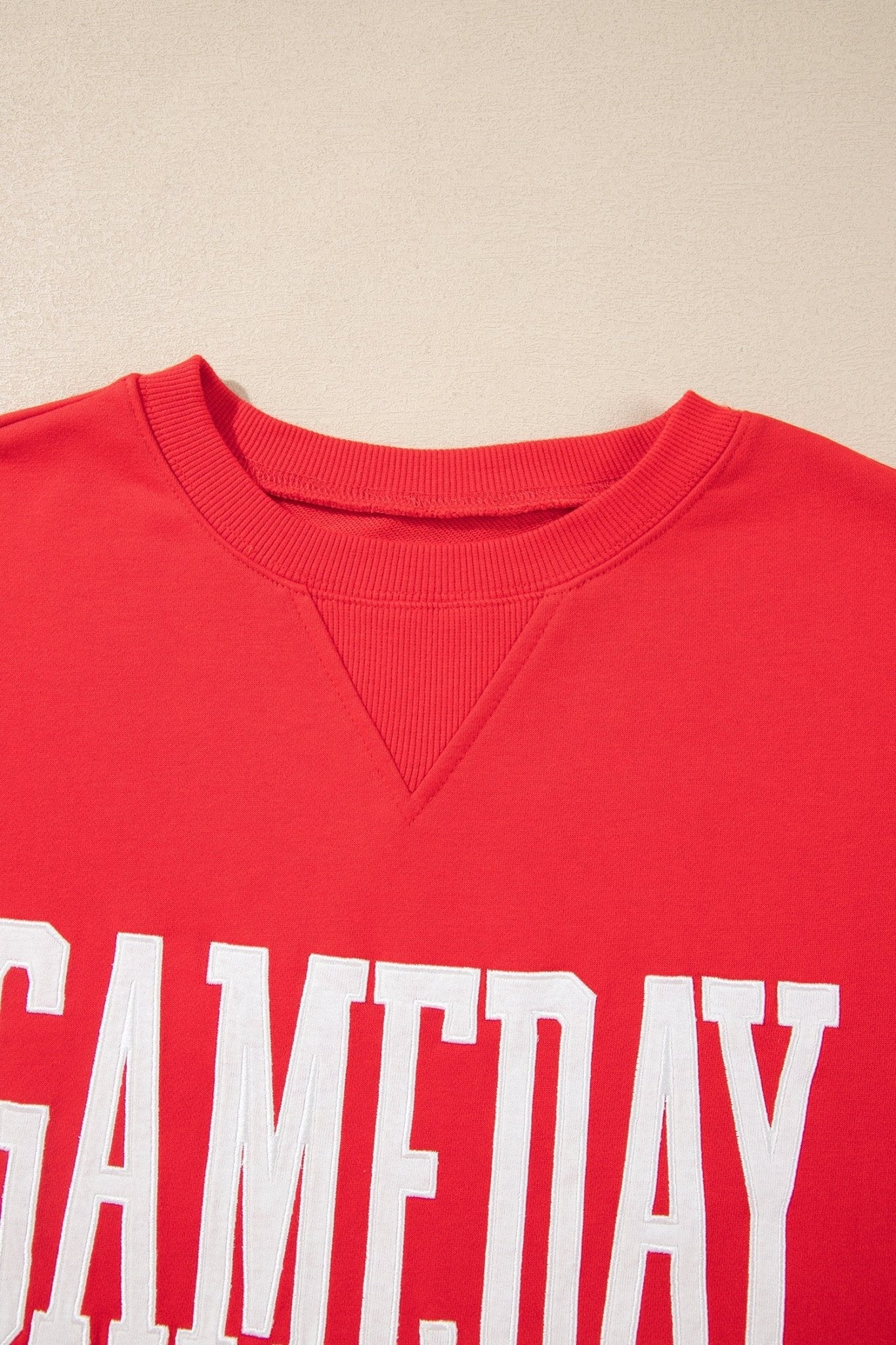 GAMEDAY Embroidered Patch Pattern Sweatshirt - Rooted & Reckless Co.