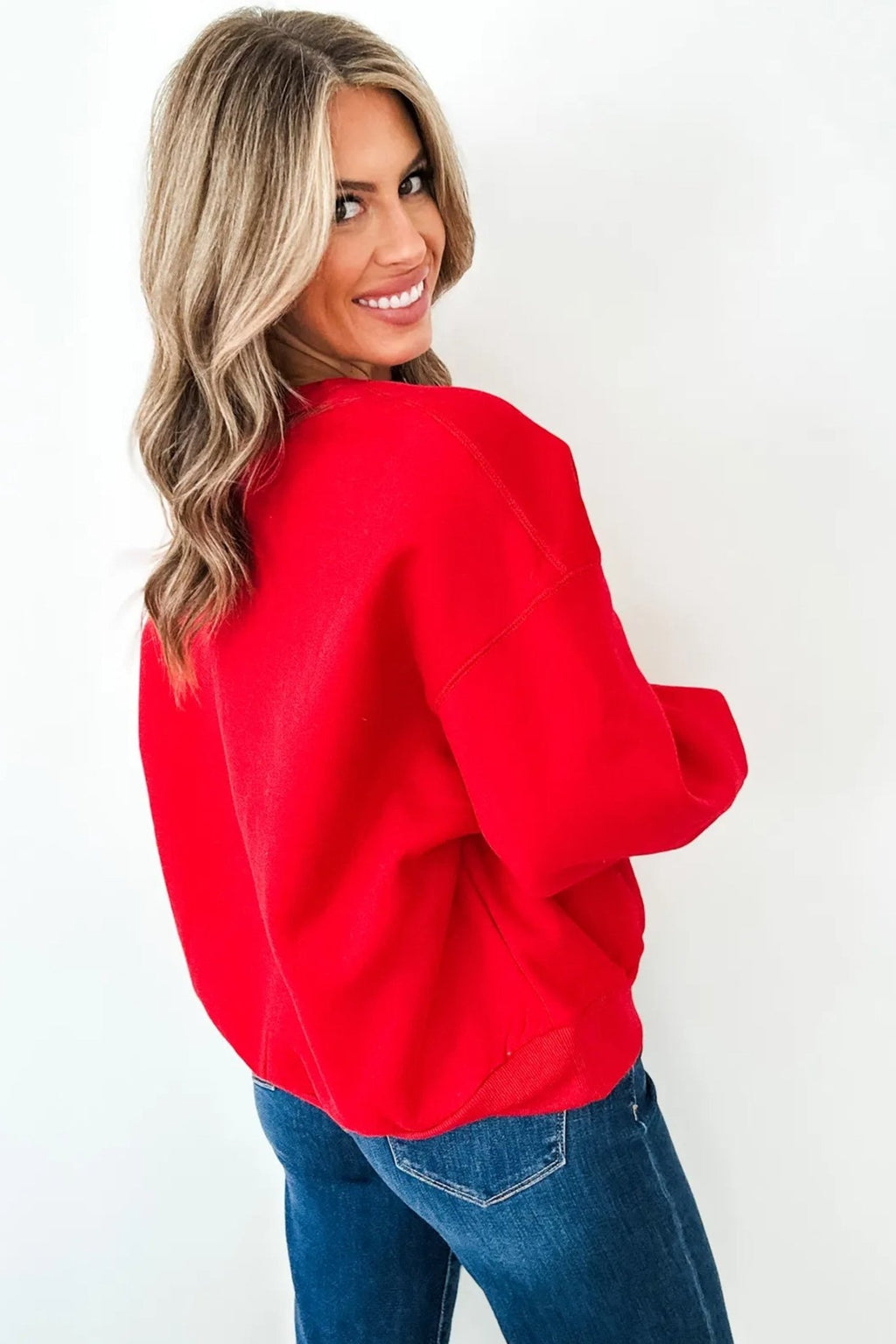 GAMEDAY Embroidered Patch Pattern Sweatshirt - Rooted & Reckless Co.