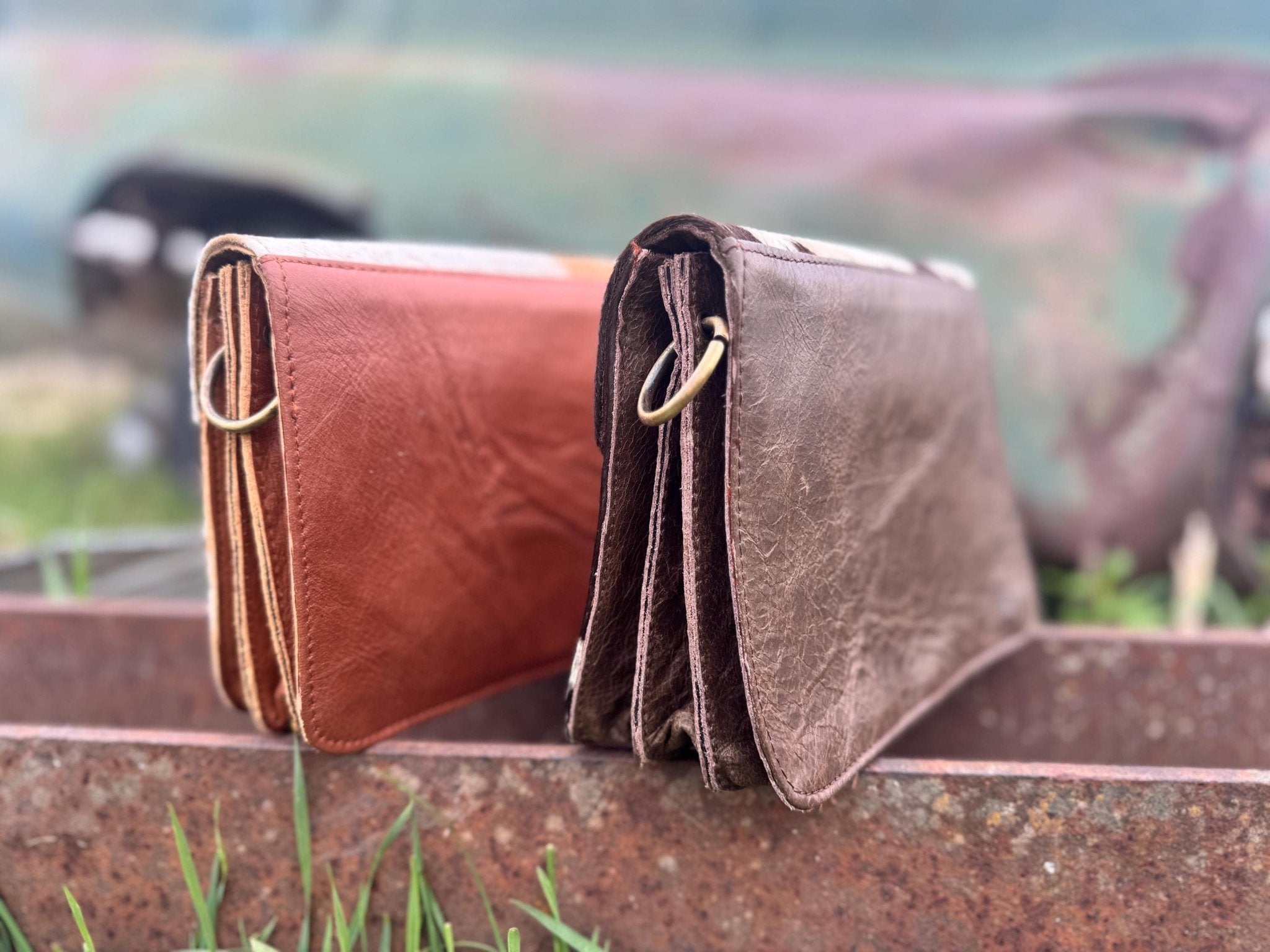 Genuine Cowhide Leather accordion style purse - Rooted & Reckless Co.