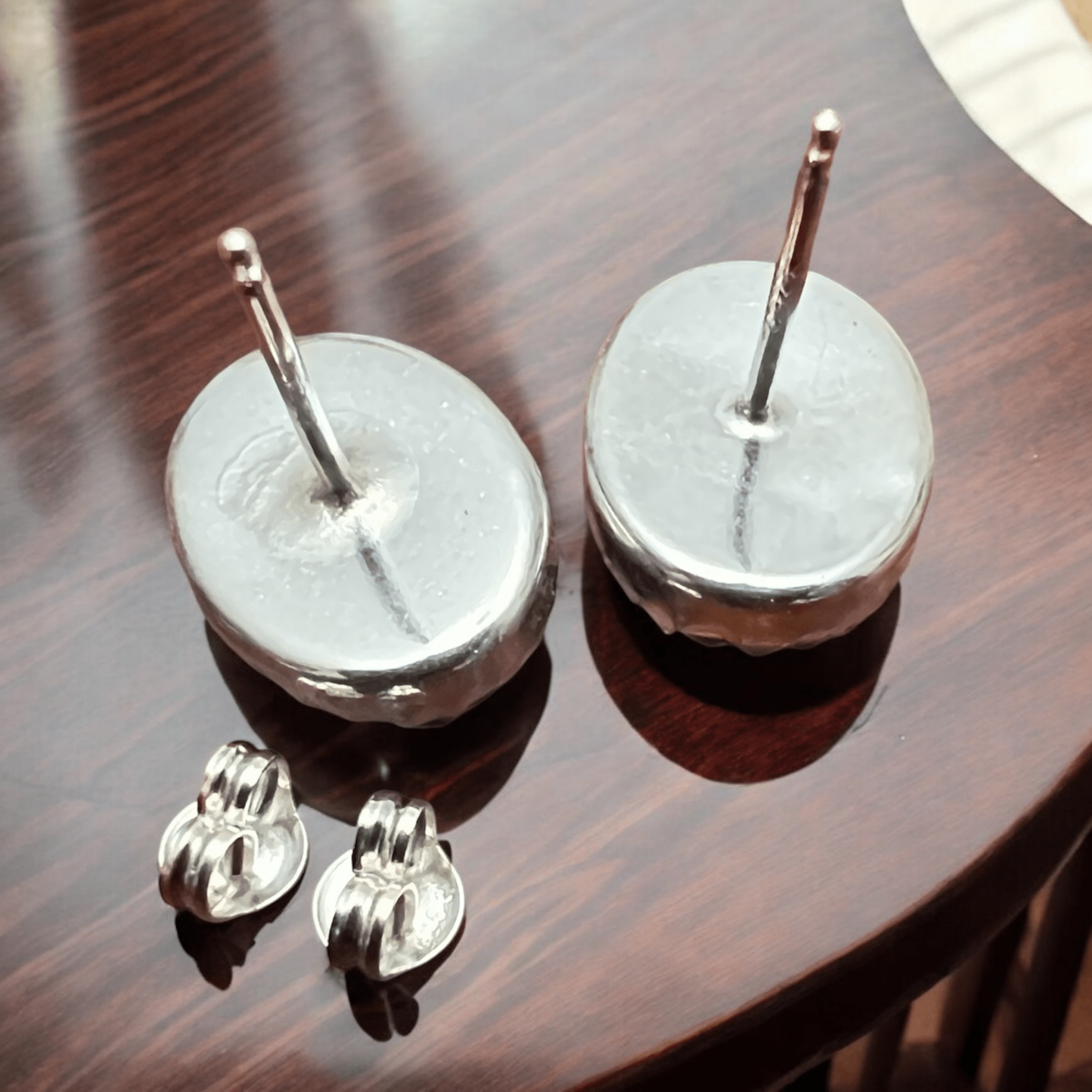 Genuine Thunder Creek Turquoise Sterling Silver Post Earrings — 10×14mm (Native-Style) - Rooted & Reckless Co.