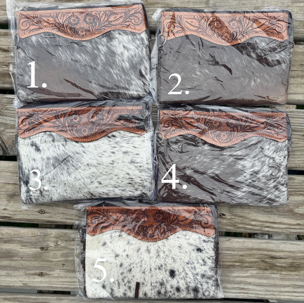 Genuine Western Cowhide Leather Purse with fringe - Rooted & Reckless Co.