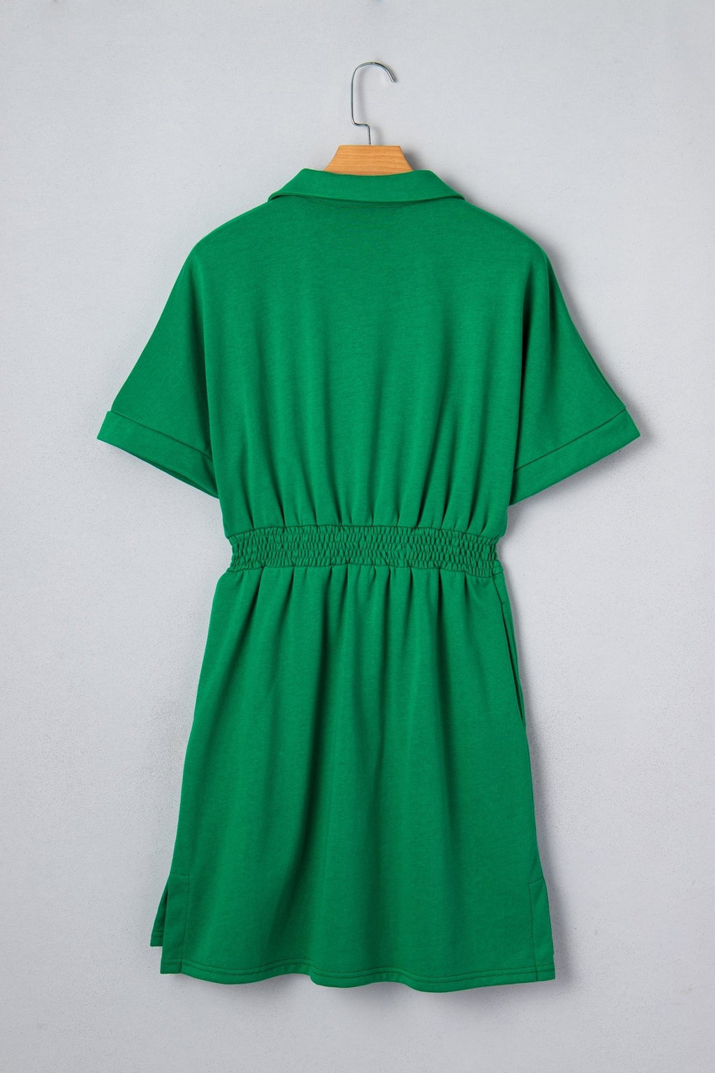 Geometric Patchwork Half-Zip Elastic Waist Dress - Rooted & Reckless Co.