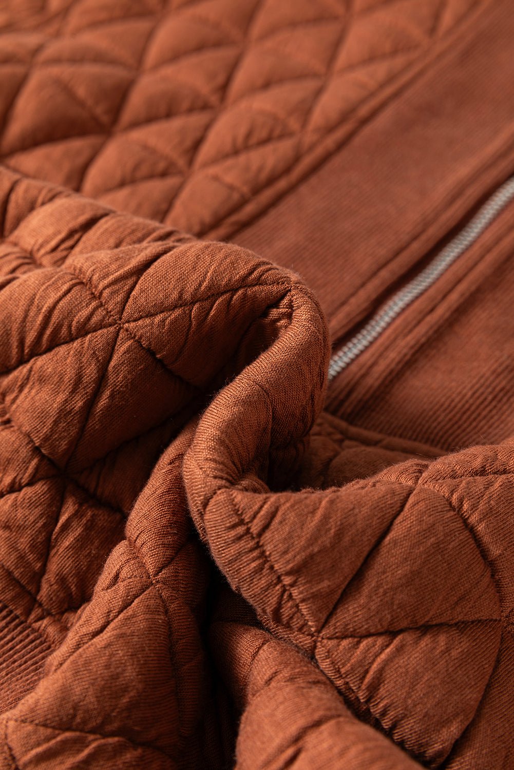 Geometric Quilted Half-Zip Sweatshirt - Rooted & Reckless Co.