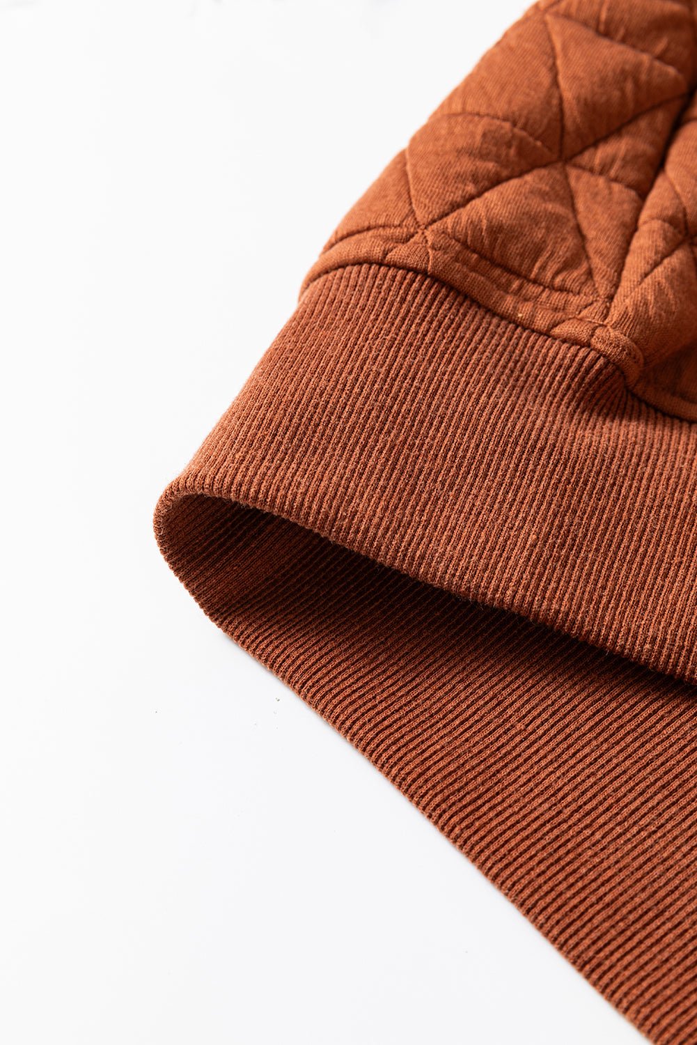 Geometric Quilted Half-Zip Sweatshirt - Rooted & Reckless Co.
