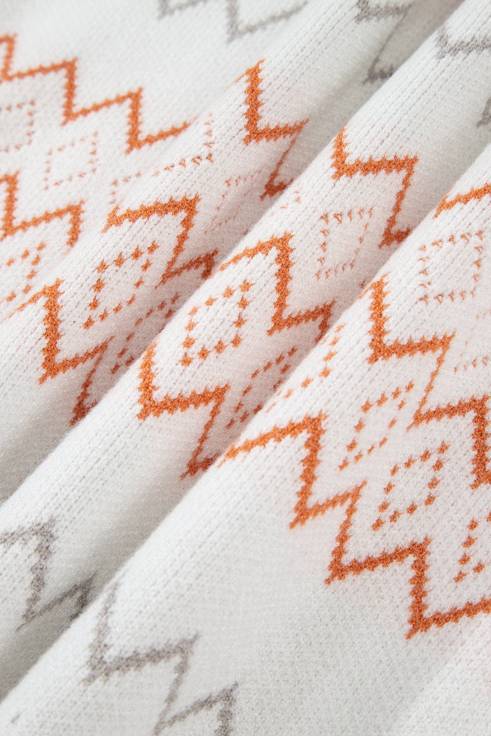 Geometric Zigzag Stripe Crewneck Pullover Sweater - Rooted & Reckless Co.