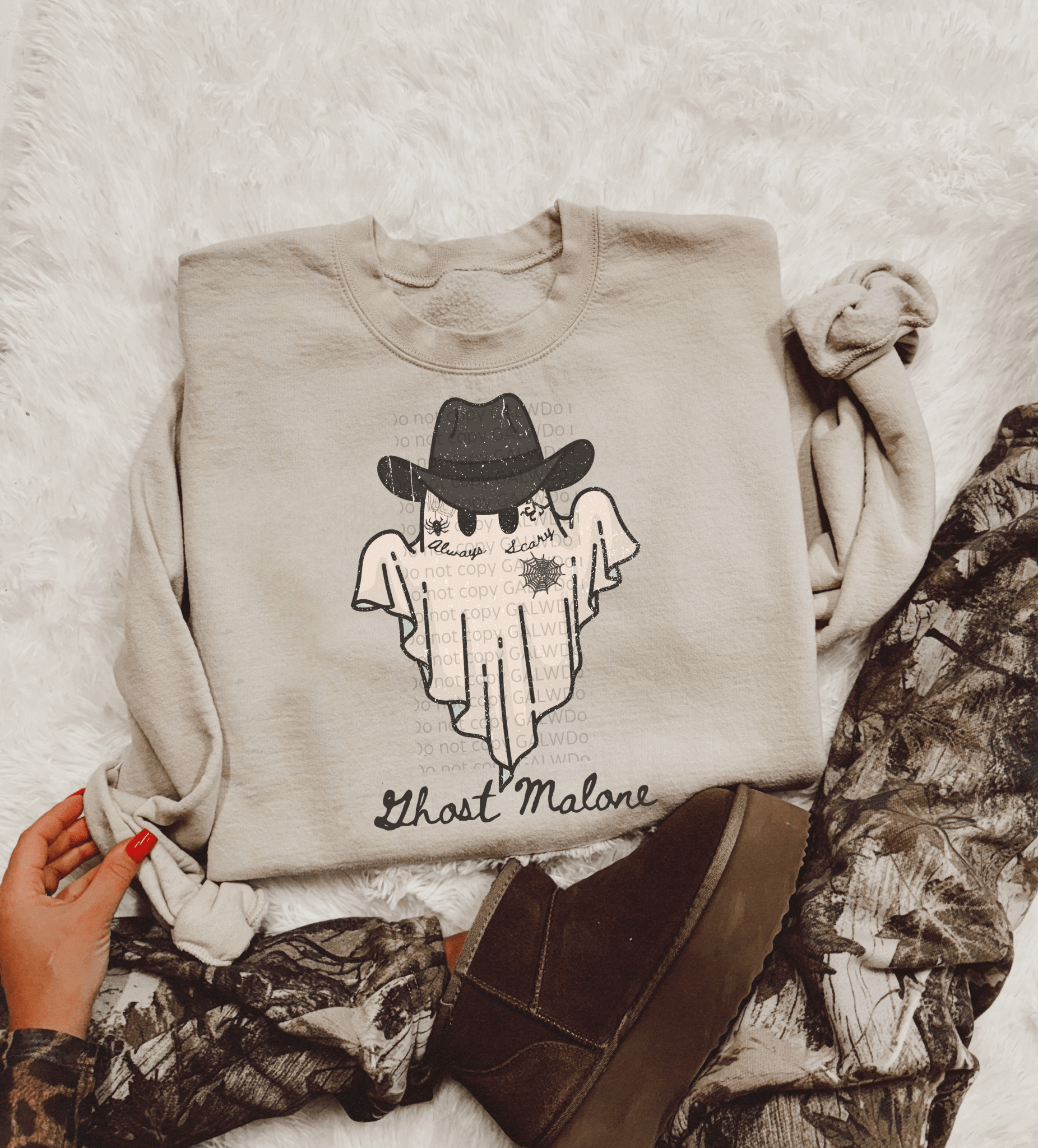 Ghost Malone Tee or Sweatshirt - Rooted & Reckless Co.