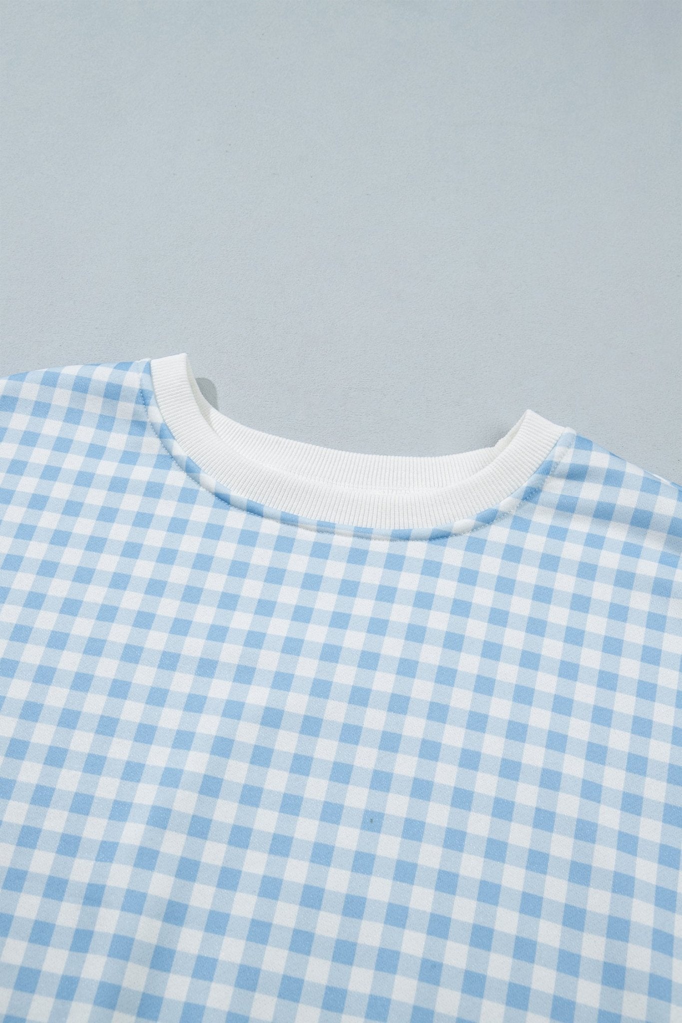 Gingham Contrast Trim Pullover Top & Shorts Set - Rooted & Reckless Co.
