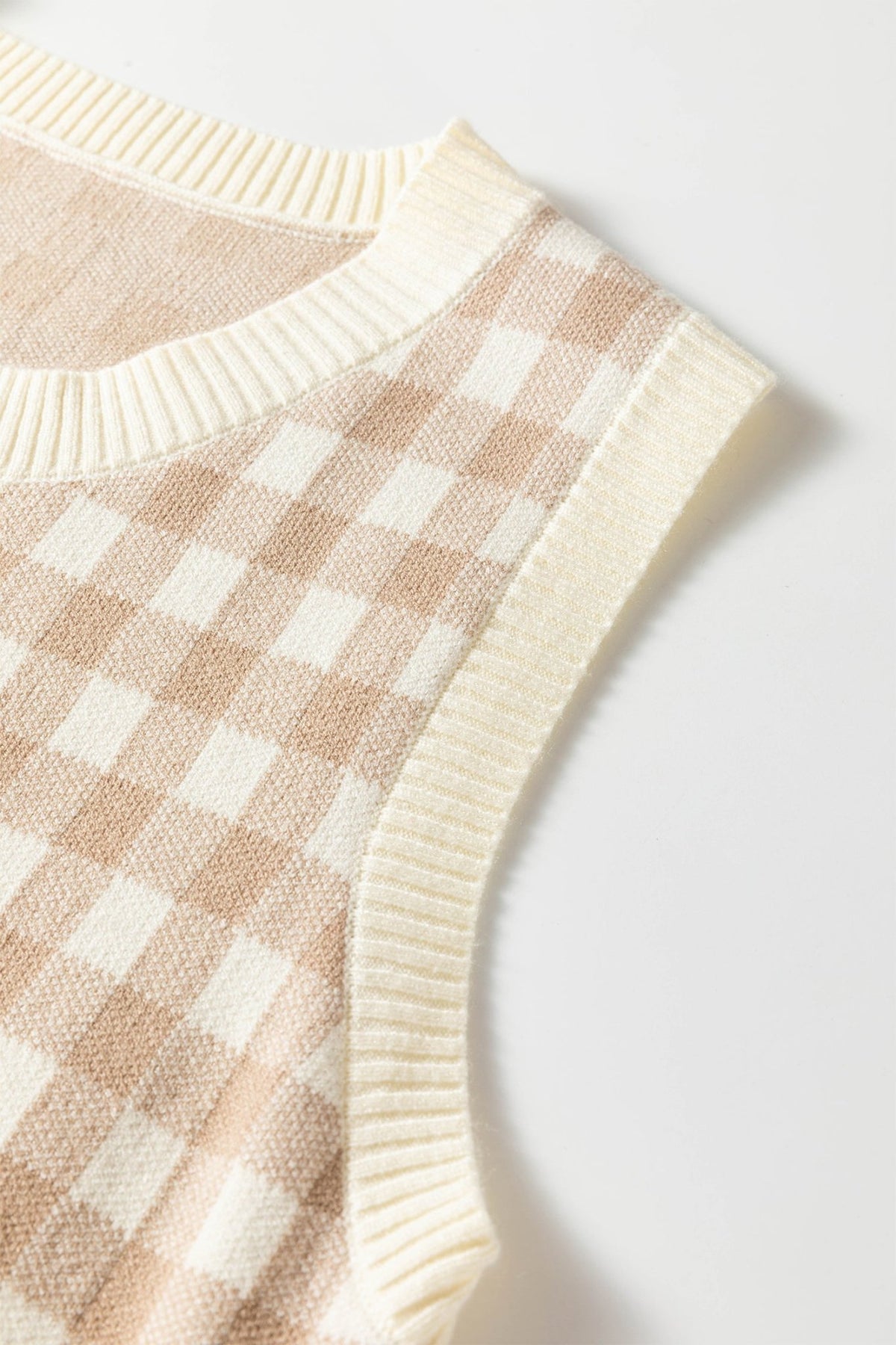 Gingham Detachable Shawl Wrap Sweater Tank - Rooted & Reckless Co.