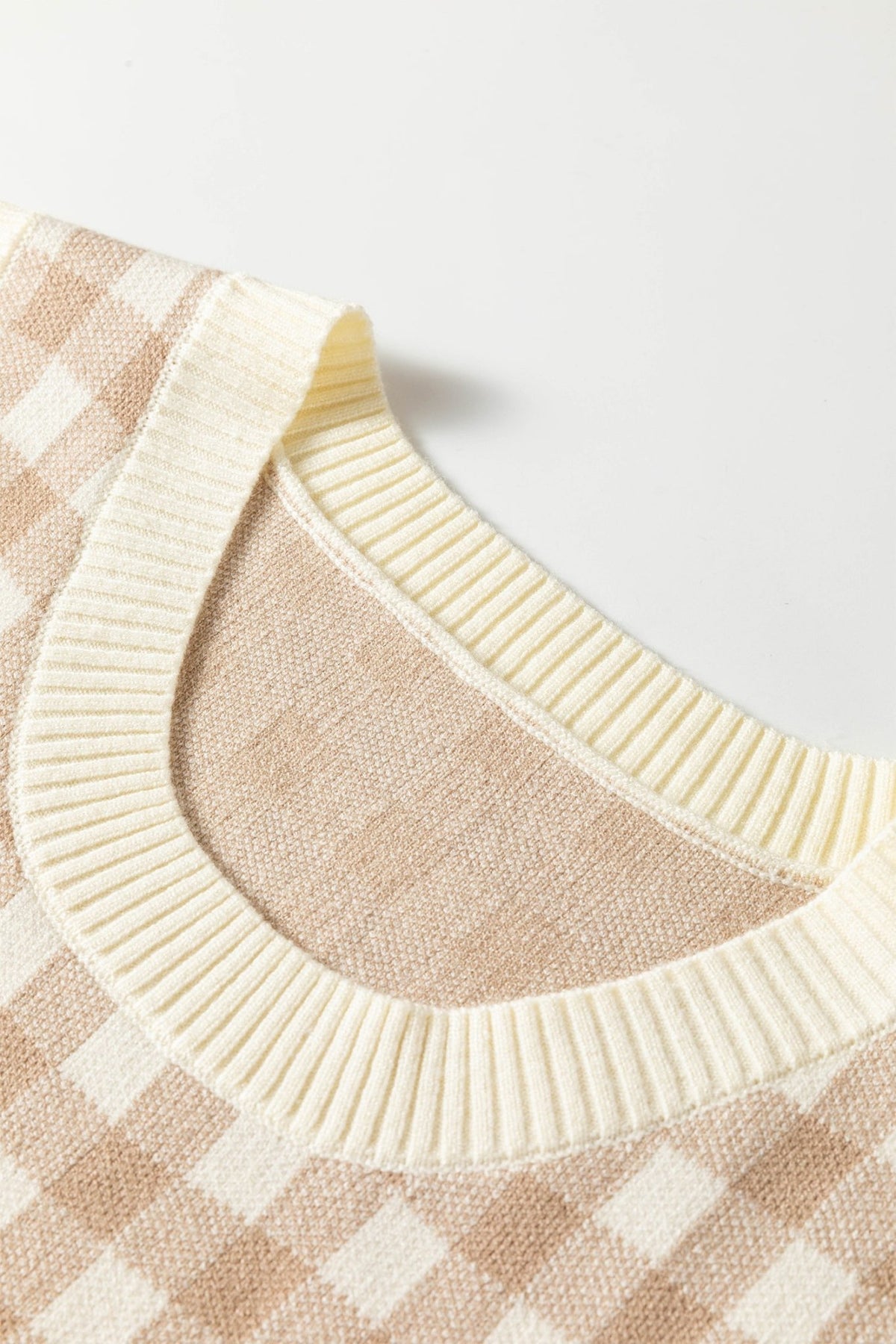 Gingham Detachable Shawl Wrap Sweater Tank - Rooted & Reckless Co.