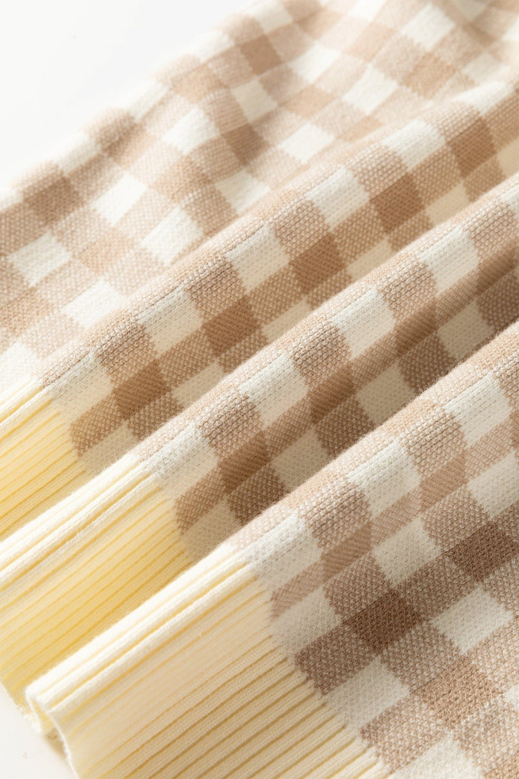 Gingham Detachable Shawl Wrap Sweater Tank - Rooted & Reckless Co.
