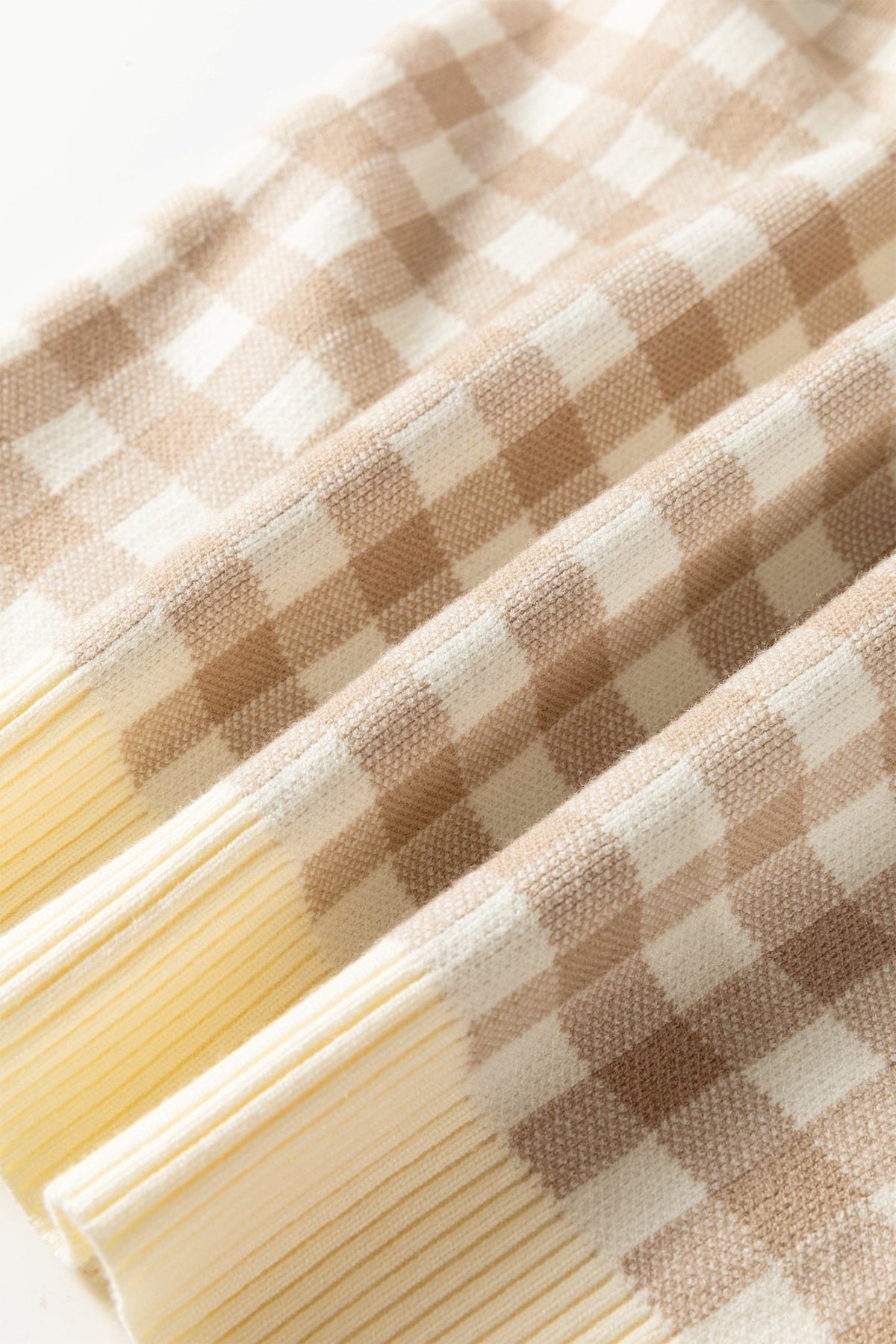 Gingham Detachable Shawl Wrap Sweater Tank - Rooted & Reckless Co.
