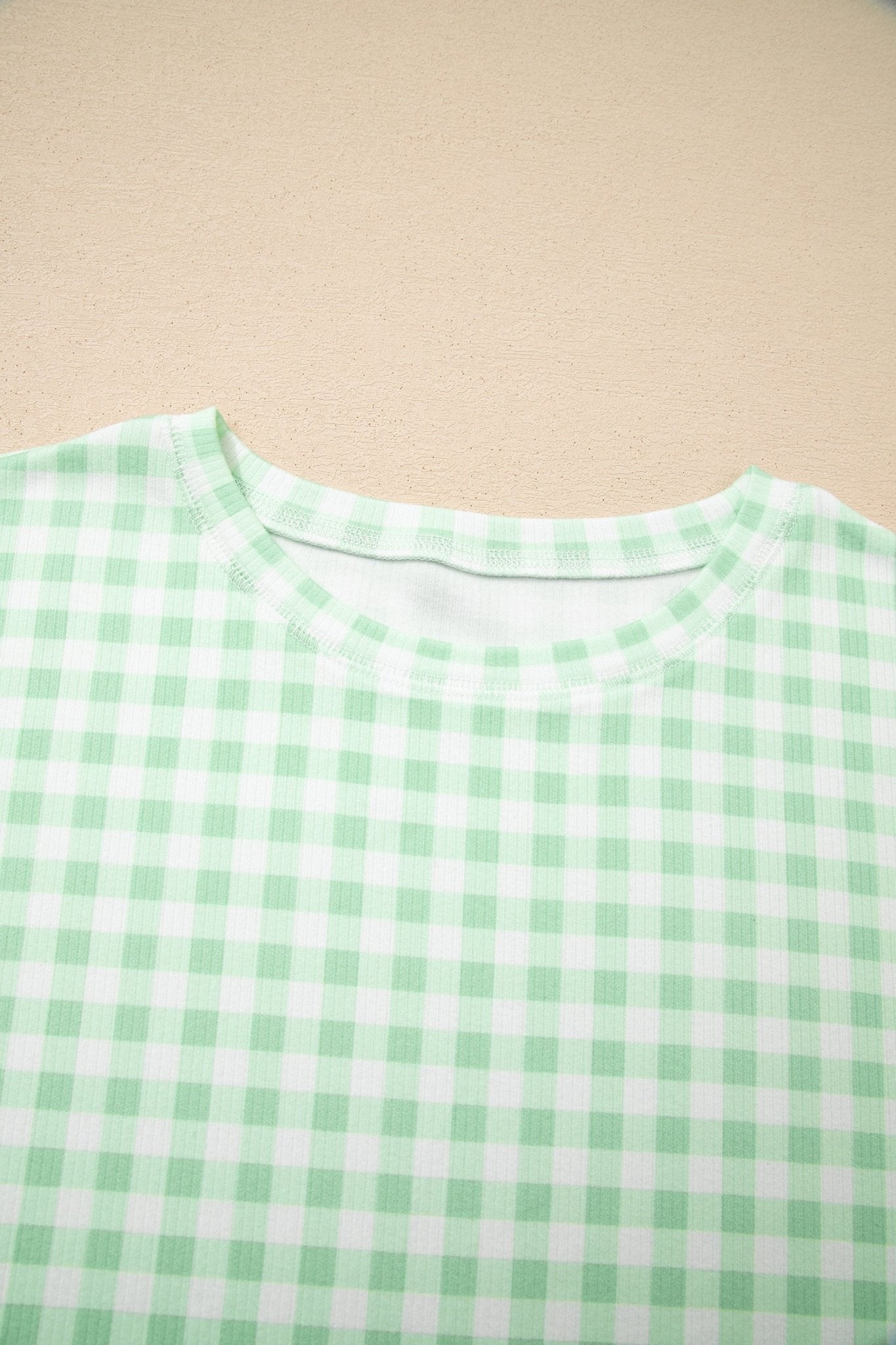 Gingham Long Sleeve Top and Shorts Set - Rooted & Reckless Co.