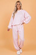 Gingham Long Sleeve Top & Gathered Hem Pants Set - Rooted & Reckless Co.