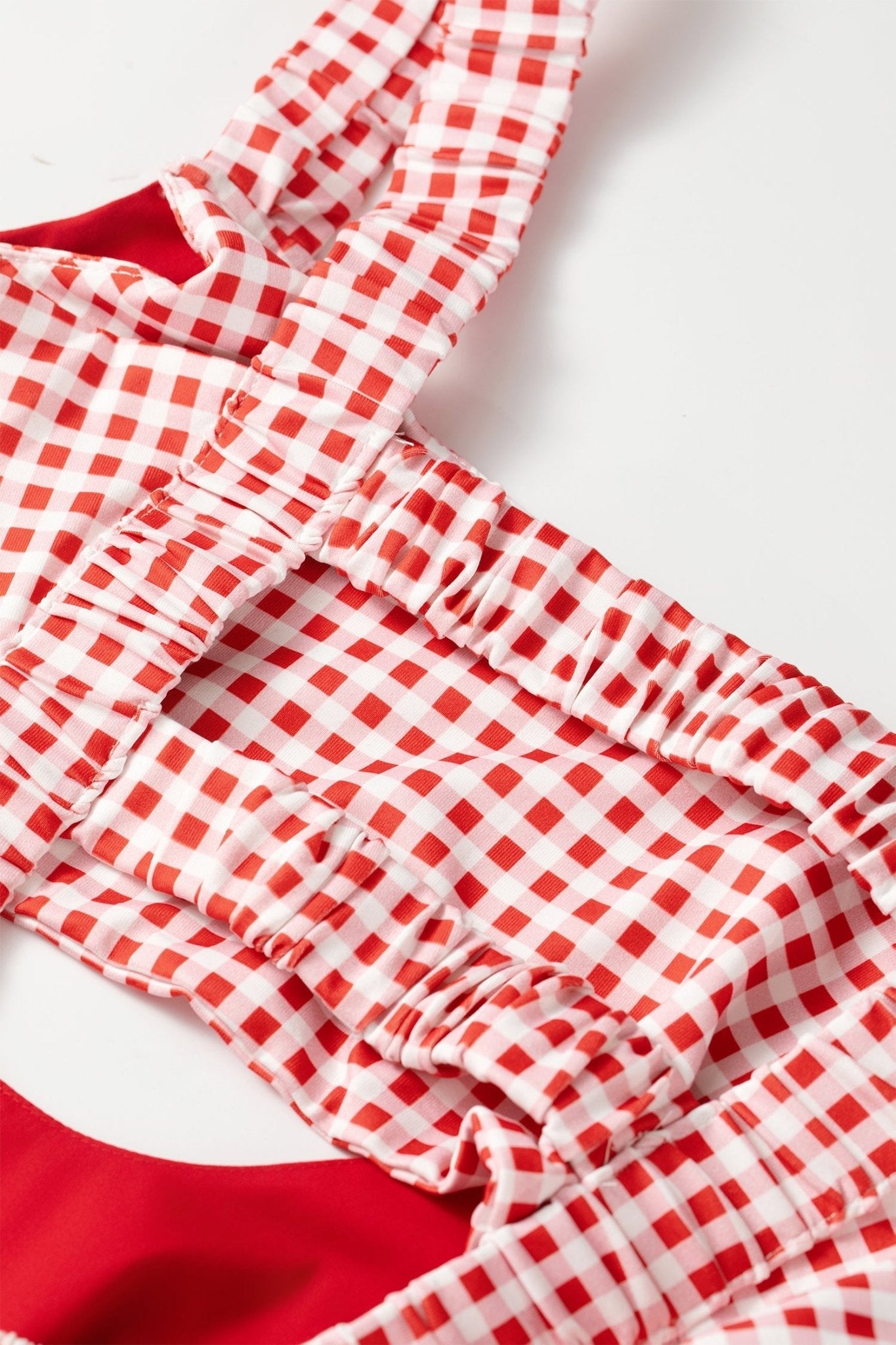 Gingham Patchwork Faux Two Piece Mini Dress - Rooted & Reckless Co.