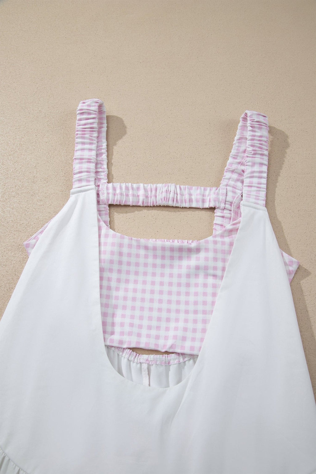 Gingham Patchwork Faux Two Piece Mini Dress - Rooted & Reckless Co.