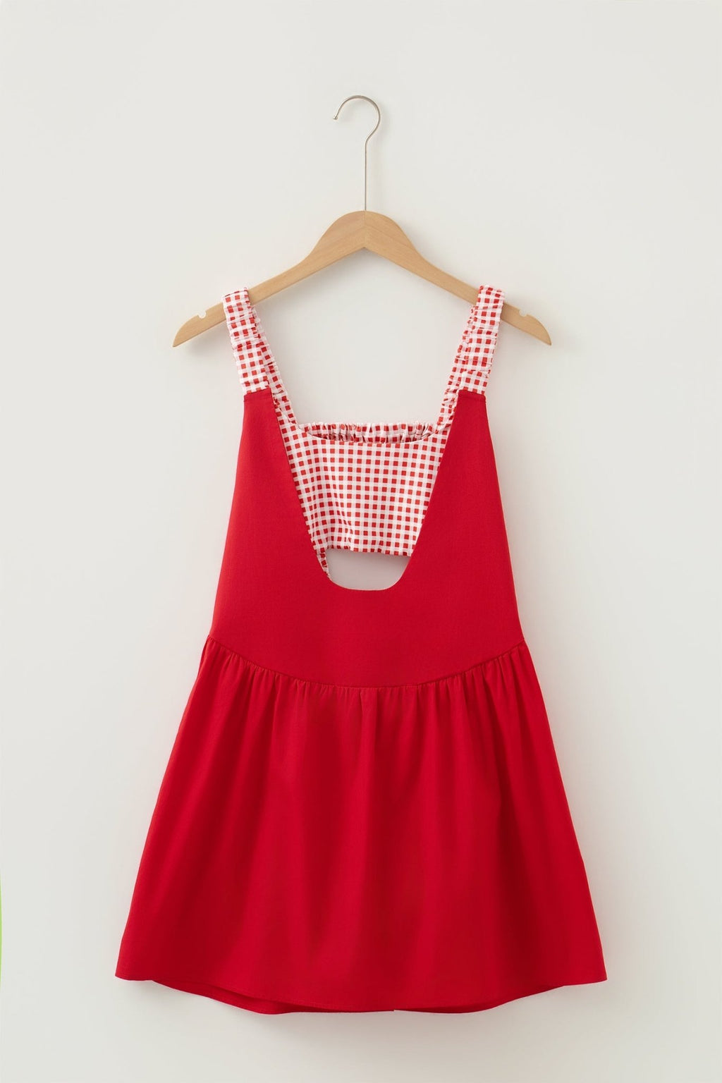 Gingham Patchwork Faux Two Piece Mini Dress - Rooted & Reckless Co.