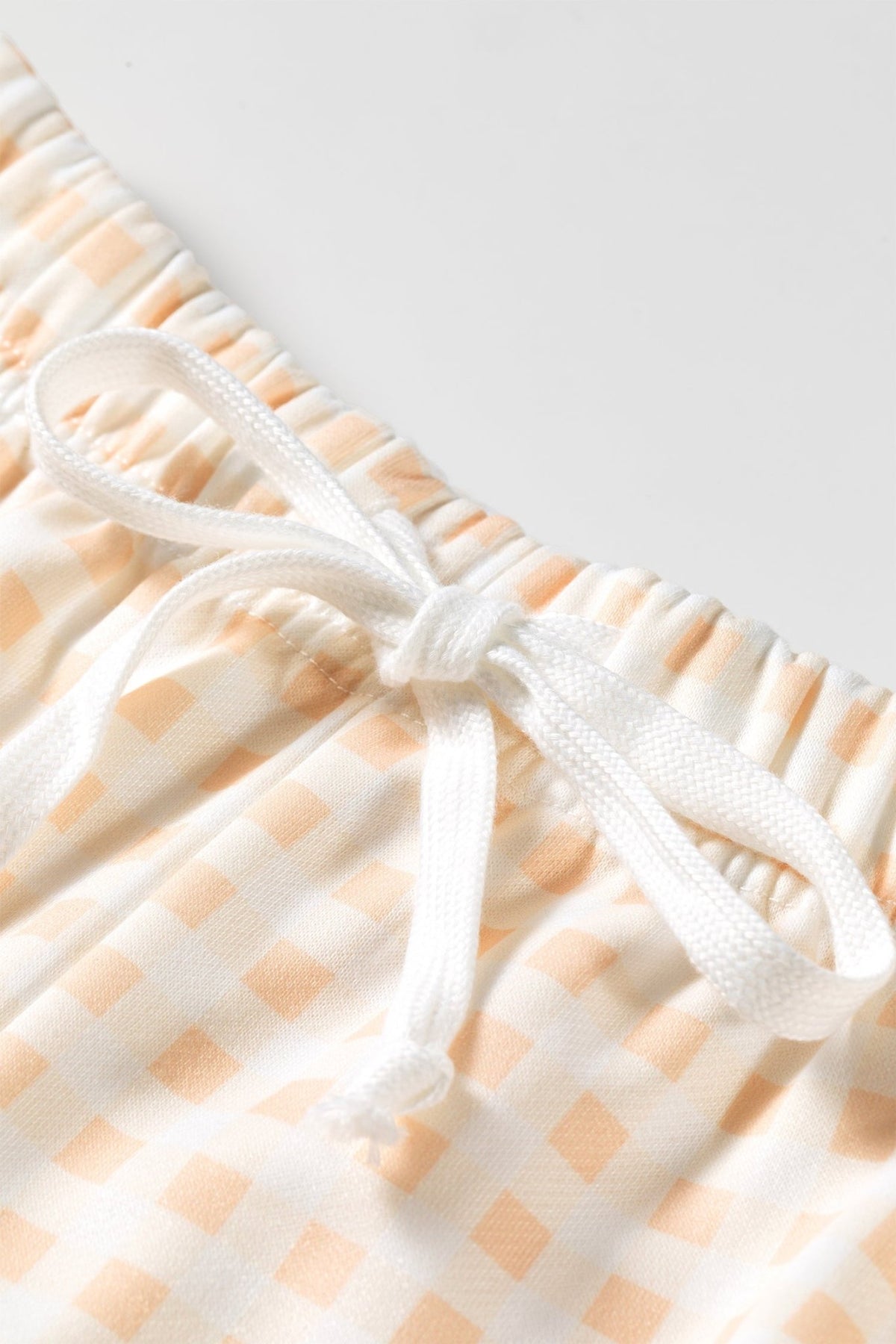 Gingham Plaid Baggy Pullover and Drawstring Shorts Set - Rooted & Reckless Co.
